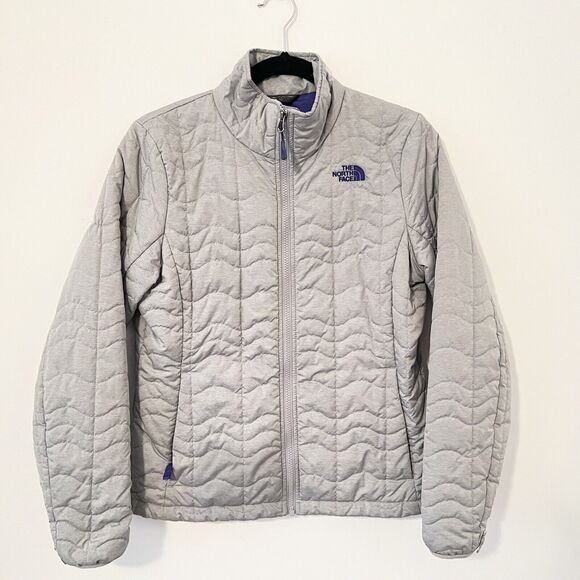 The North Face Women’s Gray & Purple Puffer Jacket Coat Lightweight EUC - Medium - Picture 1 of 7